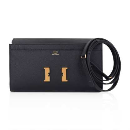 Constance Long To Go Wallet Black Epsom Gold Hardware