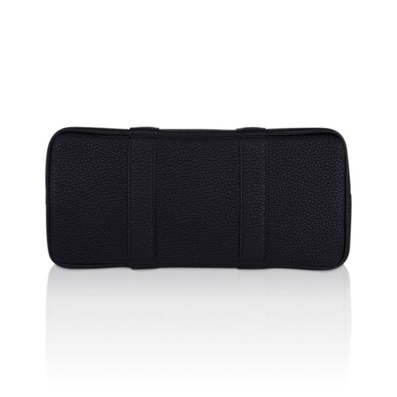 Garden Party 30 Bag Black Vache Country Leather with Palladium Hardware