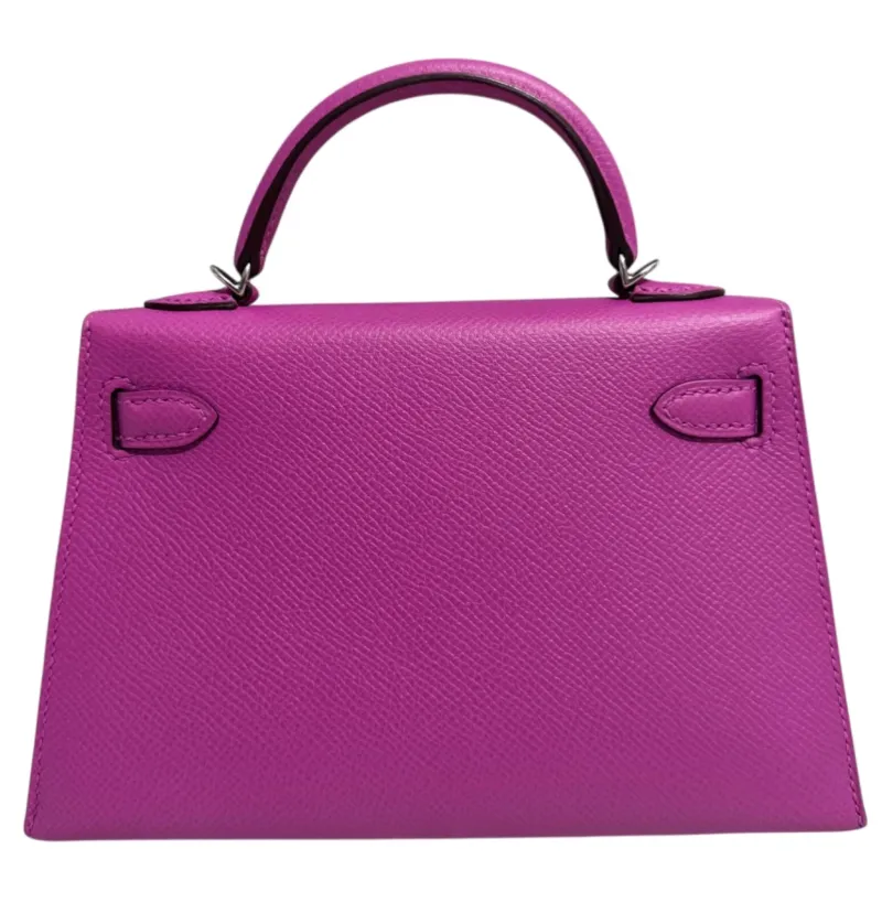 Herthtmes Magnolia Epsom Mini Kelly 20 II Palladium Hardware