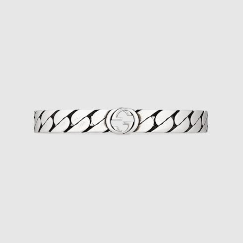 Wide Interlocking G bracelet