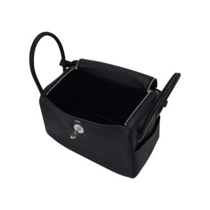Lindy 26 Bag Black Clemence Leather with Palladium Hardware