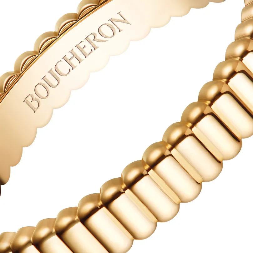 GROSGRAIN YELLOW GOLD WEDDING BAND