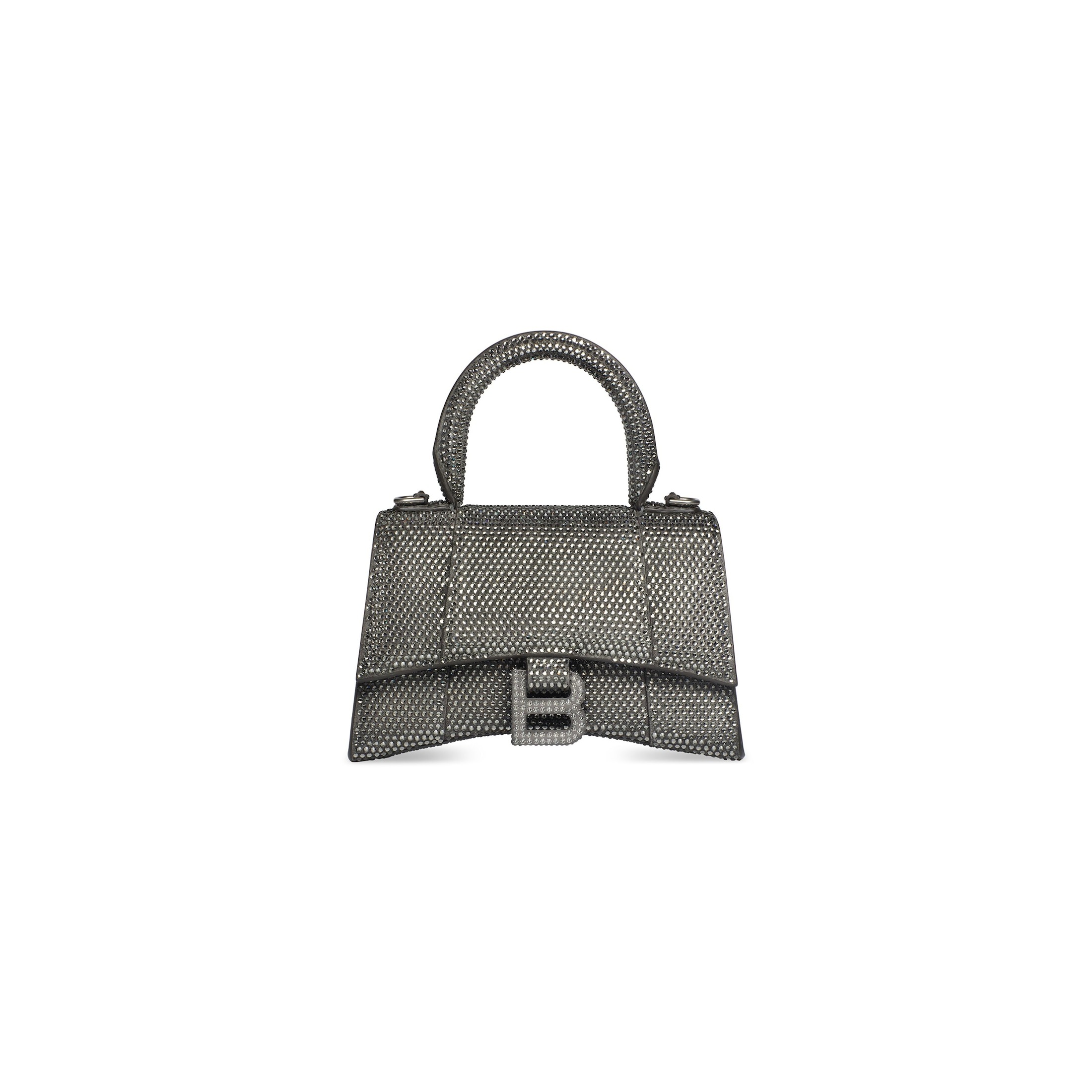 Women's Hourglass Xs Handbag With Rhinestones in Grey