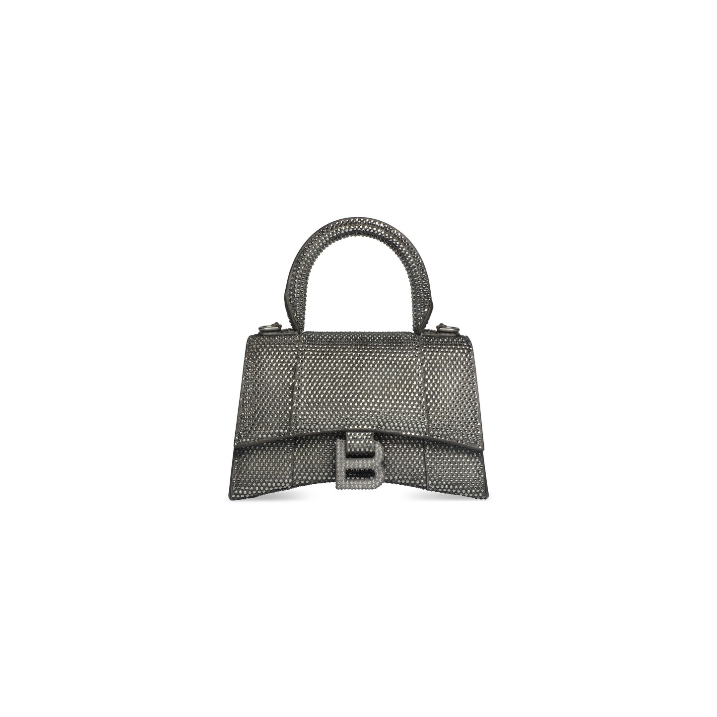 Women's Hourglass Xs Handbag With Rhinestones in Grey
