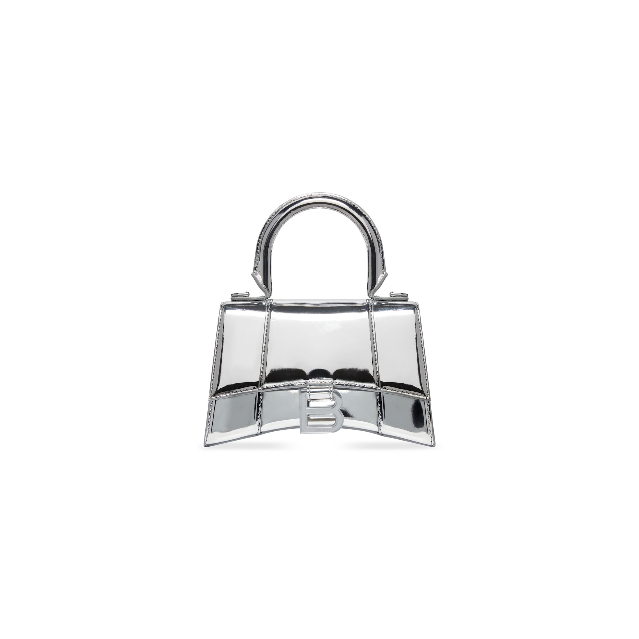 Women's Hourglass Xs Handbag Mirror Effect in Silver