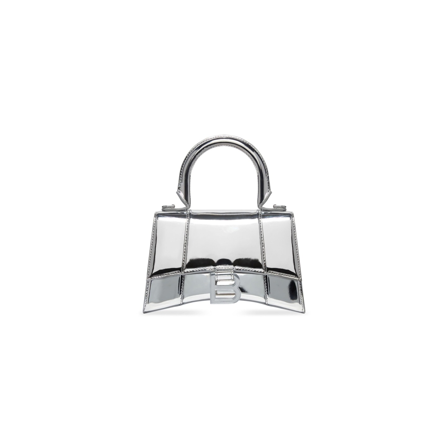Women's Hourglass Xs Handbag Mirror Effect in Silver