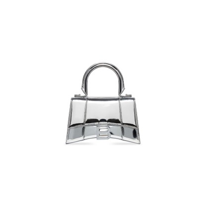 Women's Hourglass Xs Handbag Mirror Effect in Silver