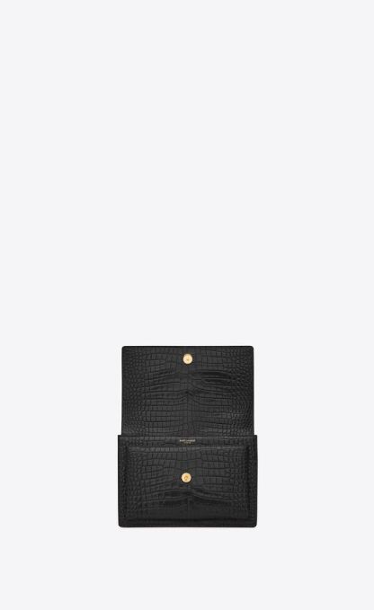 SUNSET MEDIUM IN CROCODILE-EMBOSSED LEATHER