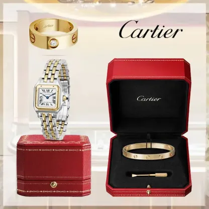 3‑Piece Cartier Stack – Panthere, Love Bracelet & Ring