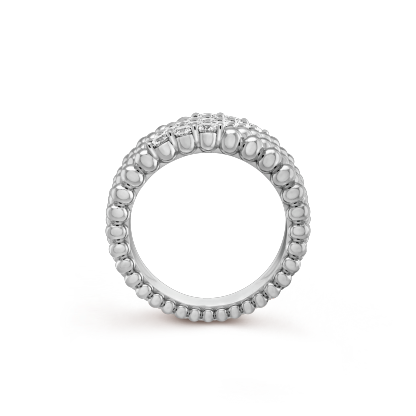 Perlée diamonds ring, 5 rows