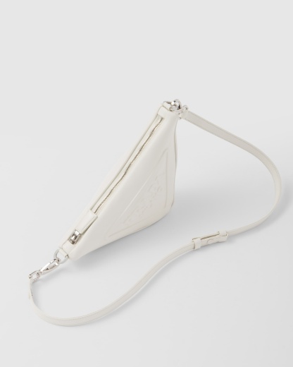 Triangle leather mini-bag