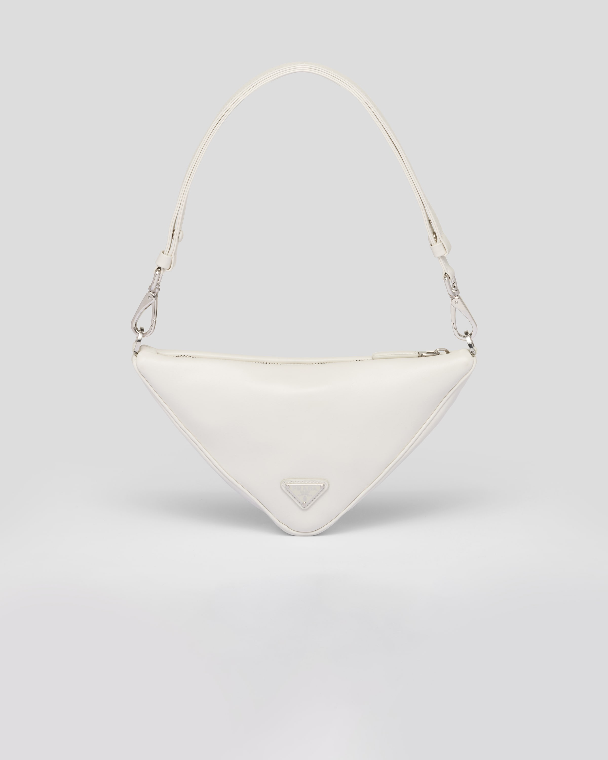 Triangle leather mini-bag