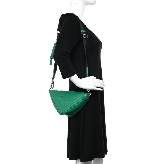 Triangle leather mini-bag