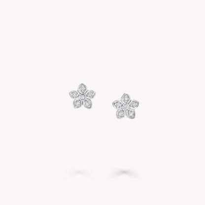 GRAFF  White Gold and Diamond Wild Flower Stud Earrings