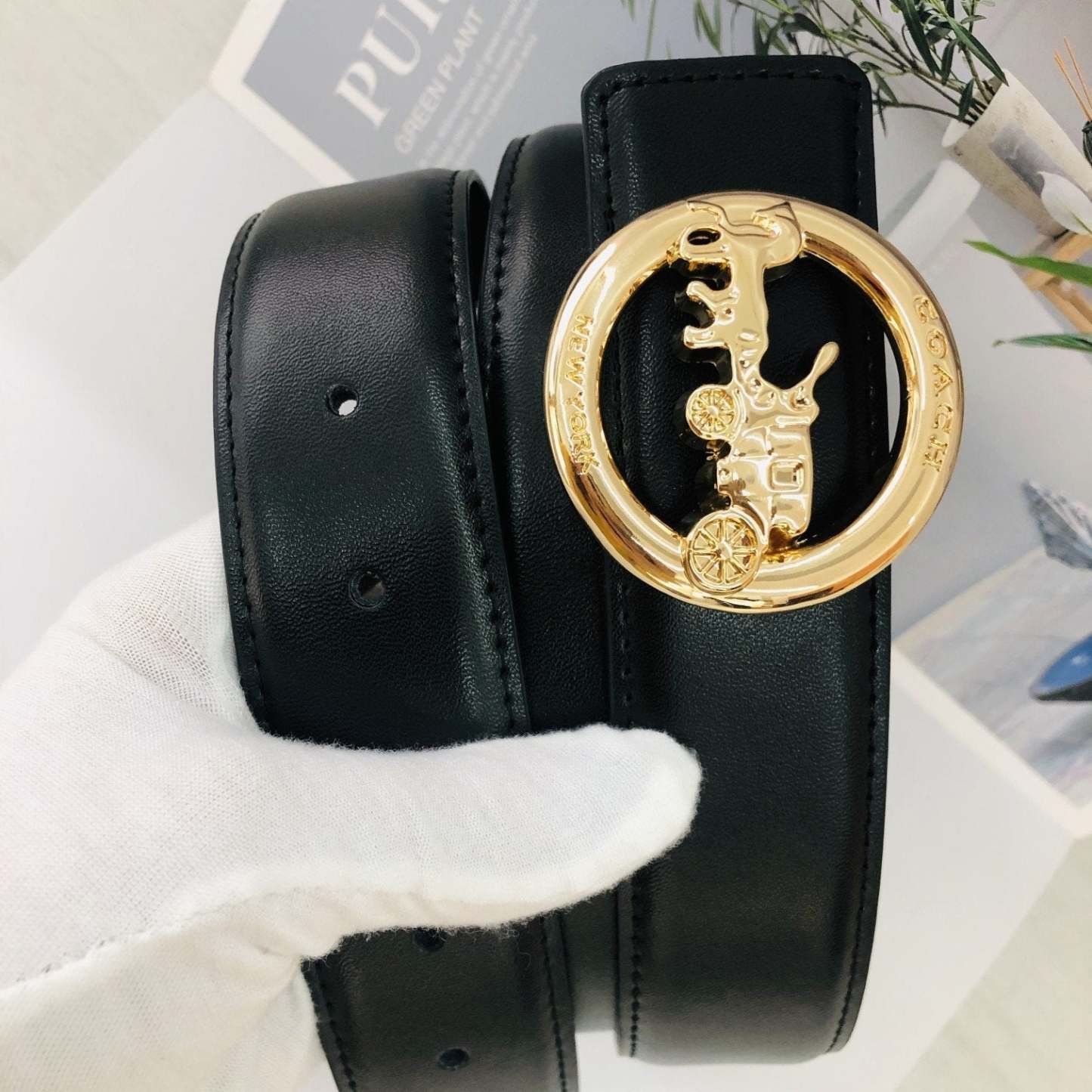 3 Colors Luxury Black Leather Belt