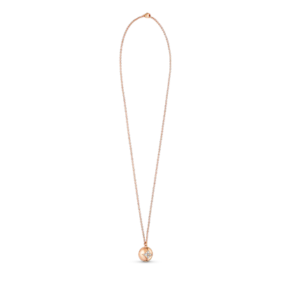 B Blossom Pendant, Pink Gold, White Gold And Diamonds