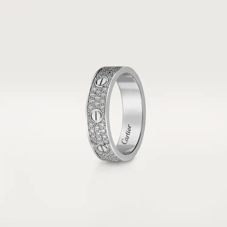 LOVE WEDDING BAND, DIAMOND-PAVED