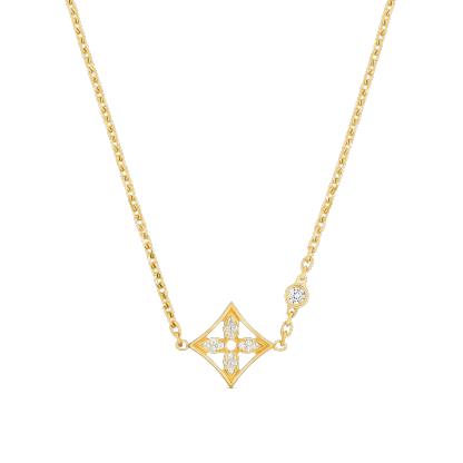 Idylle Blossom Pendant, Yellow Gold And Diamonds