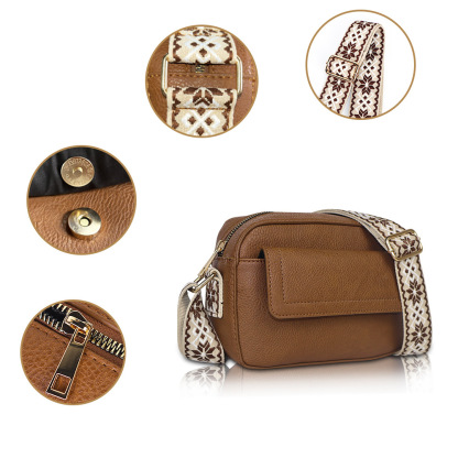 Multi-pocket small square bag large capacity shoulder bag