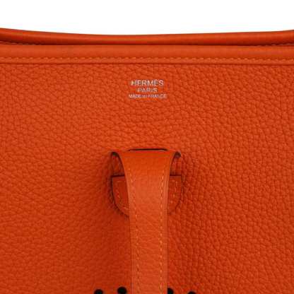 Evelyne PM Bag Feu Orange Palladium Hardware Clemence Leather