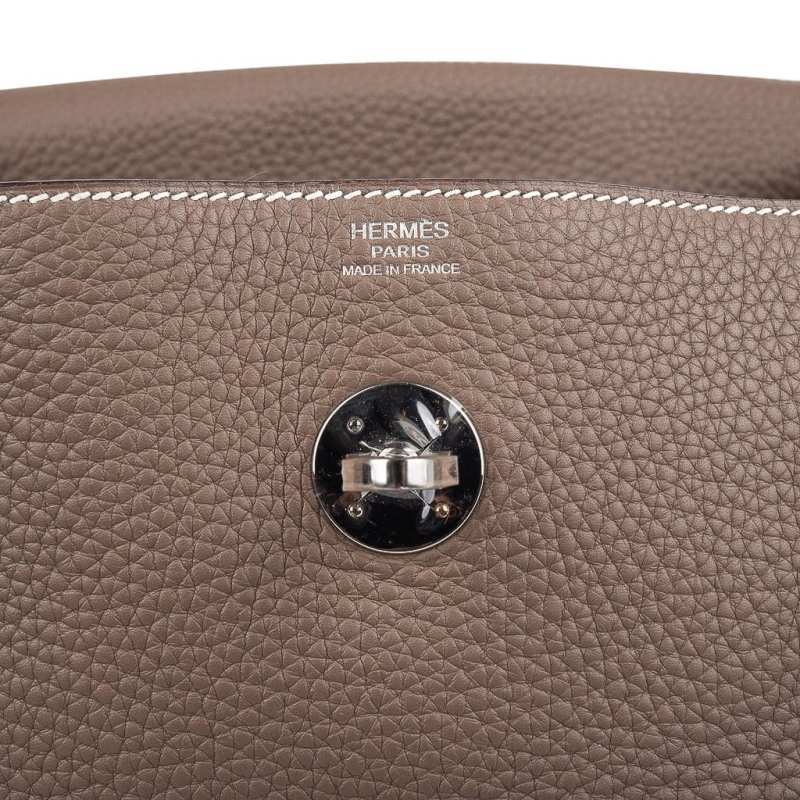 Lindy 30 Bag Coveted Etoupe Clemence Leather Palladium
