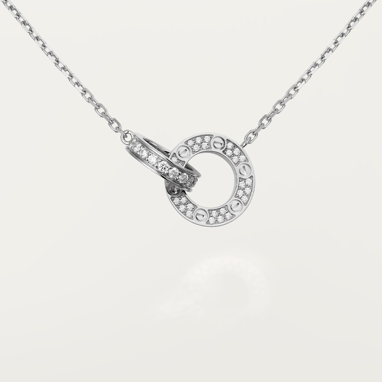 LOVE NECKLACE, DIAMOND-PAVED