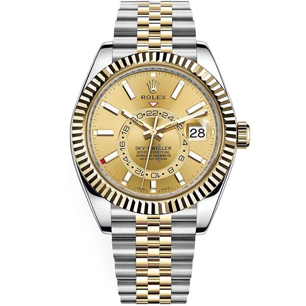 Sky-Dweller Champagne Dial Men's Watch 326933-0001