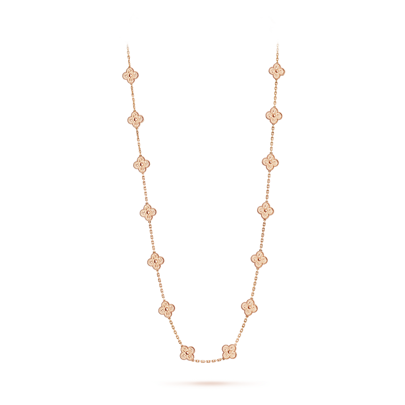 Vintage Alhambra long necklace, 20 motifs