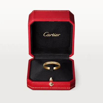 3‑Piece Cartier Stack –Panthère, Yellow Gold, Diamonds