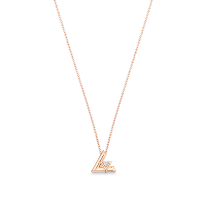 Volt One Small Pendant, Pink Gold And Diamond