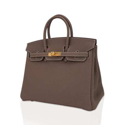 Birkin 25 Bag Etoupe Togo Leather with Gold Hardware
