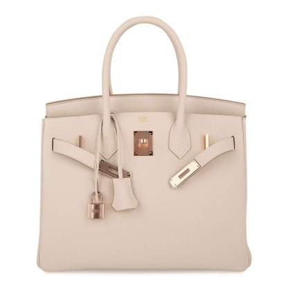 Birkin 30 Bag Craie Togo Leather with Rose Gold Hardware