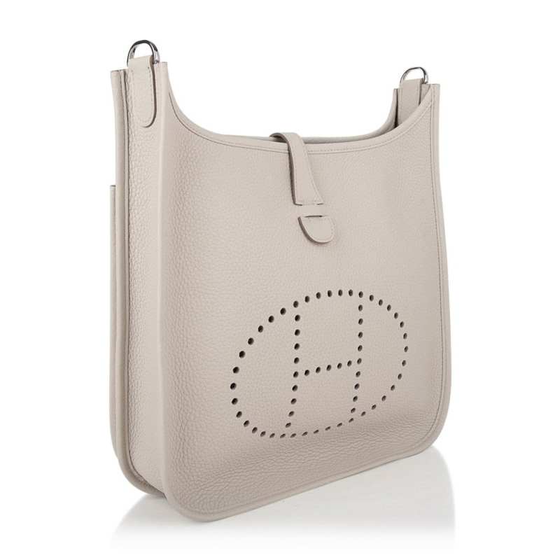 Evelyne PM Bag Beton Palladium Hardware Clemence Leather New w/Box