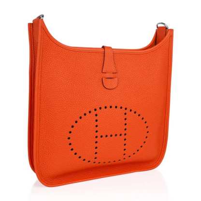 Evelyne PM Bag Feu Orange Palladium Hardware Clemence Leather