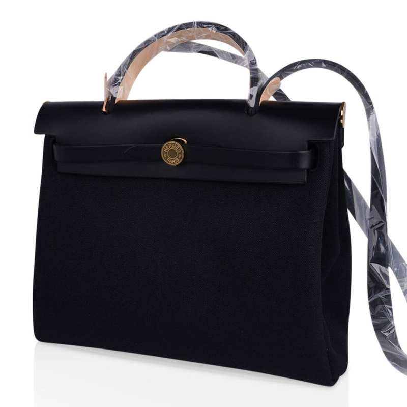 Herbag Zip Black on Black 31 Officier Canvas / Vache Hunter Leather