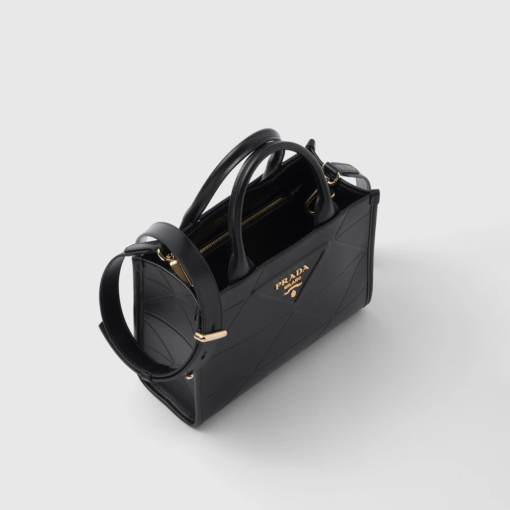 Mini  Symbole leather bag with stitching