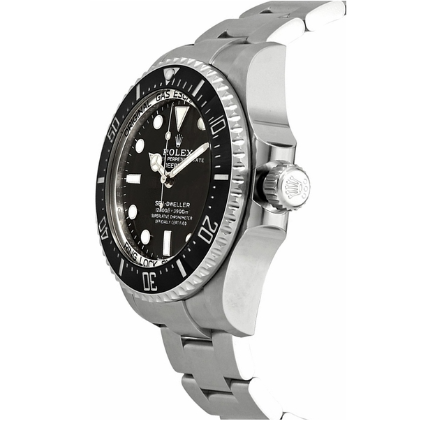 Deepsea Black Dial Oyster Steel Men's Watch 126660-0001