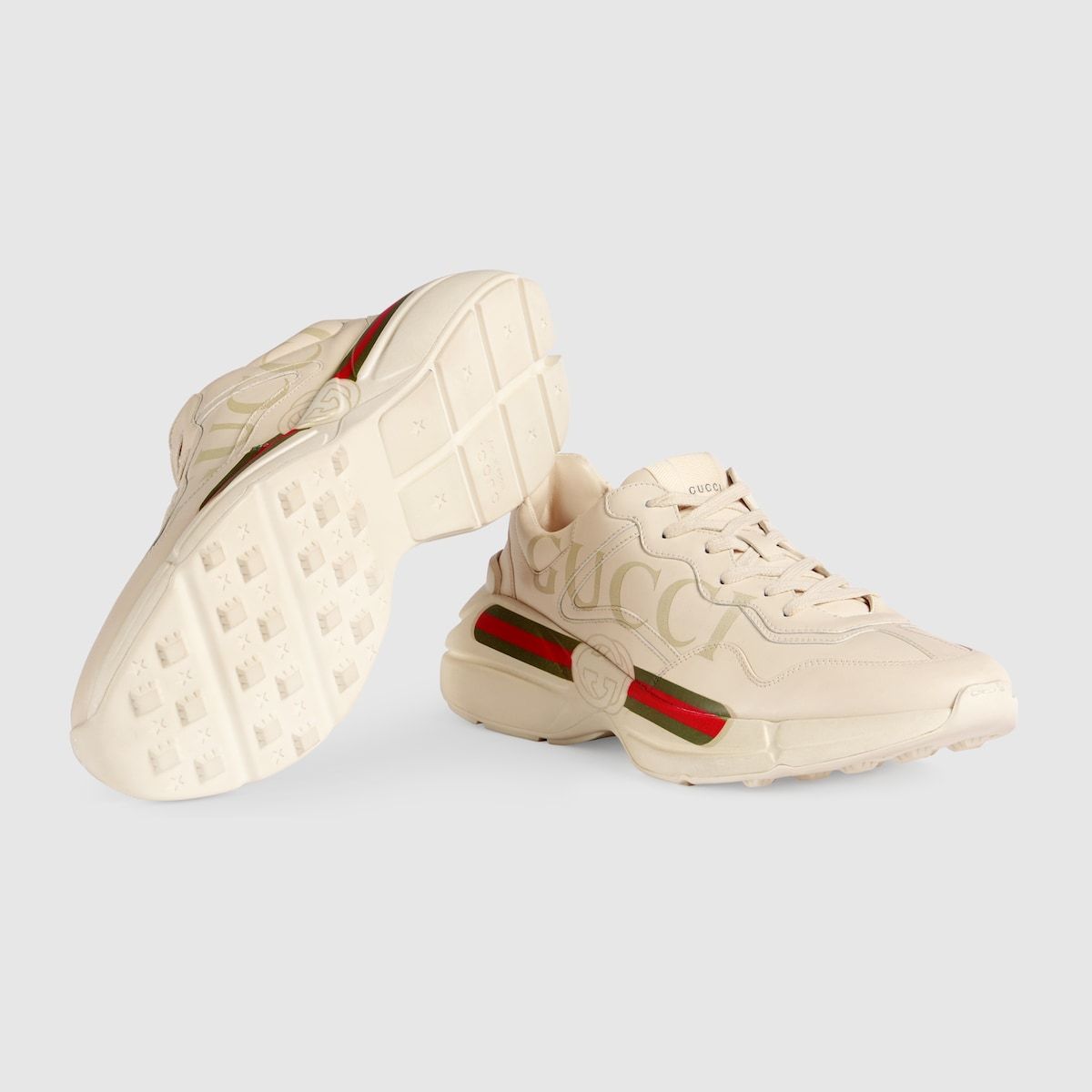 MEN'S RHYTON LOGO LEATHER SNEAKER