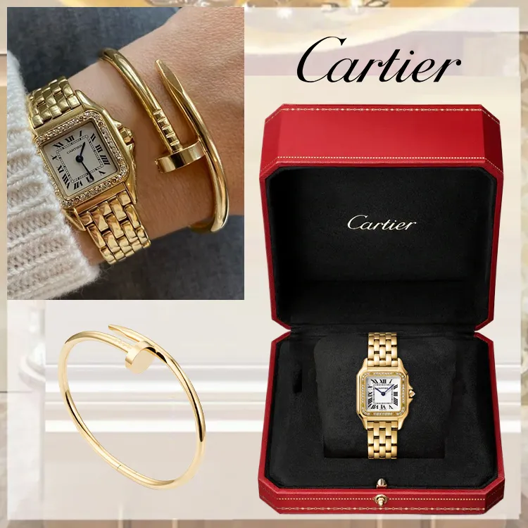 PANTHERE DE CARTIER WATCH MEDIUN MODEL & JUSTE UN CLOU BRACELET