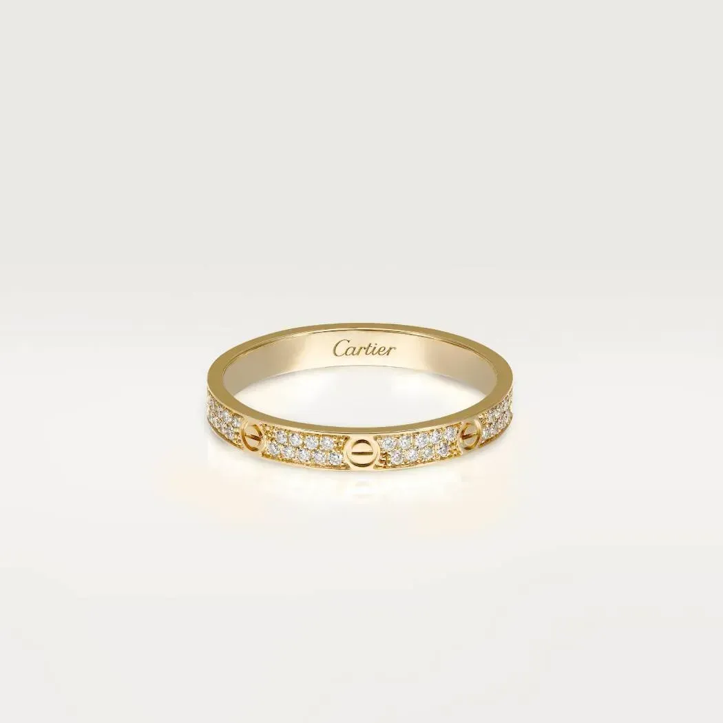 3‑Piece Cartier Stack –Panthère, Yellow Gold, Diamonds