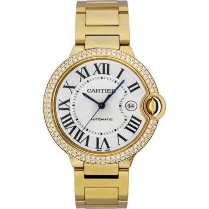 42MM Cartier Ballon Bleu Yellow Gold with Diamonds