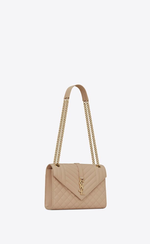 ENVELOPE MEDIUM IN QUILTED GRAIN DE POUDRE EMBOSSED LEATHER