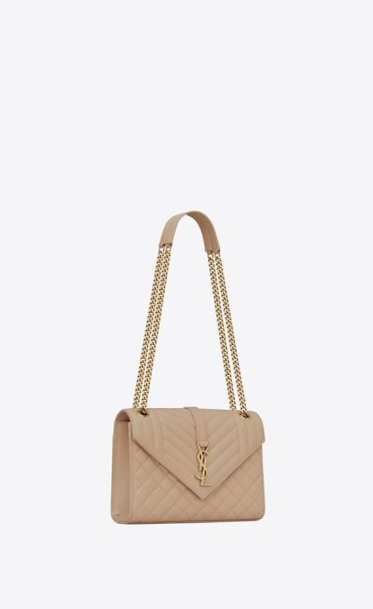 ENVELOPE MEDIUM IN QUILTED GRAIN DE POUDRE EMBOSSED LEATHER