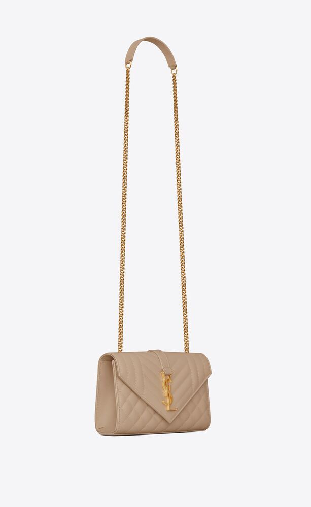 ENVELOPE SMALL IN QUILTED GRAIN DE POUDRE EMBOSSED LEATHER
