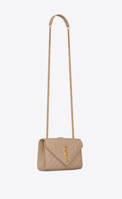 ENVELOPE SMALL IN QUILTED GRAIN DE POUDRE EMBOSSED LEATHER