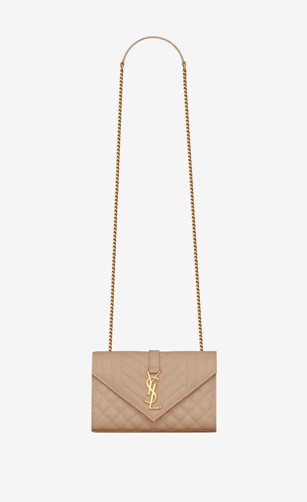 ENVELOPE SMALL IN QUILTED GRAIN DE POUDRE EMBOSSED LEATHER