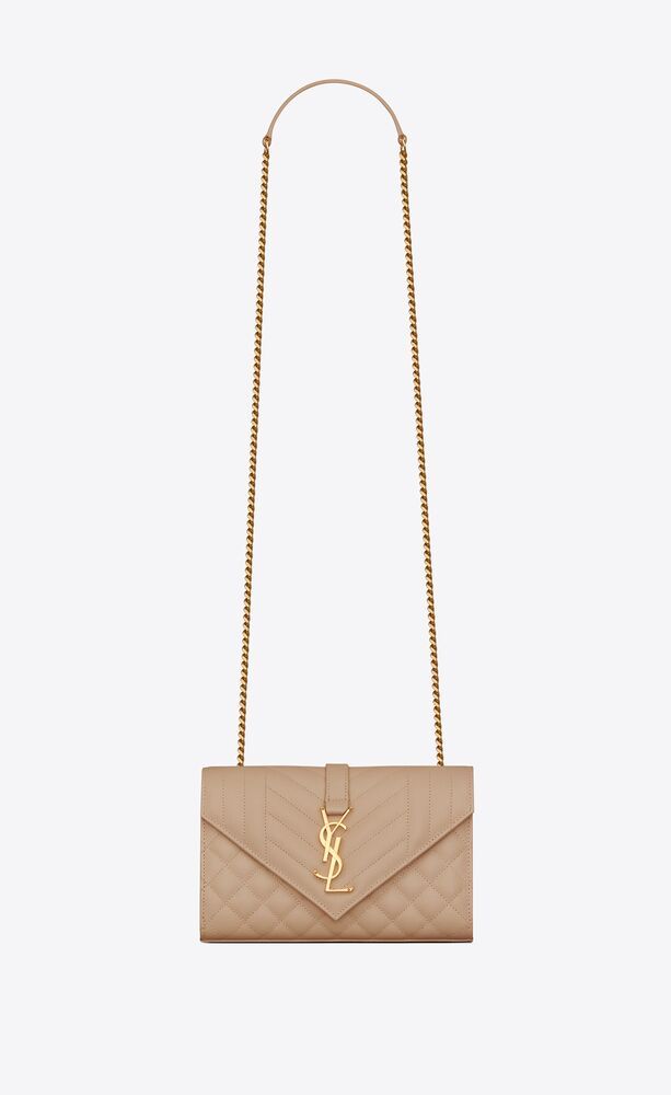ENVELOPE SMALL IN QUILTED GRAIN DE POUDRE EMBOSSED LEATHER