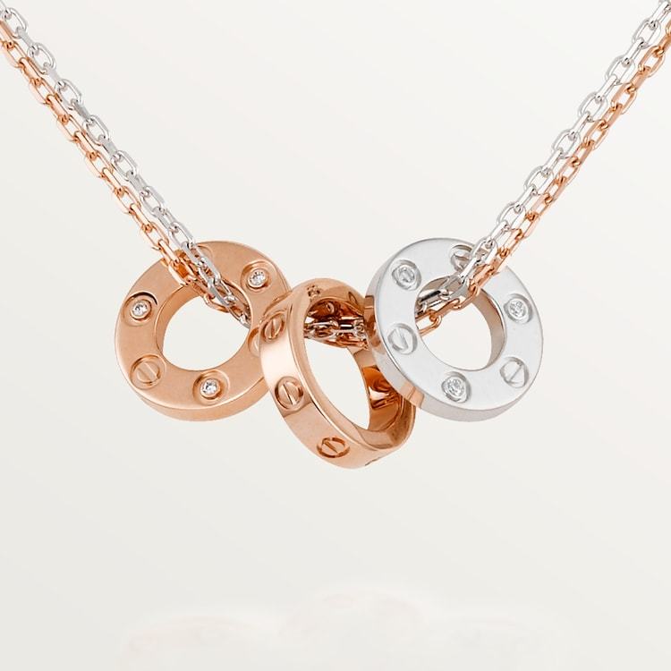 LOVE NECKLACE, 6 DIAMONDS