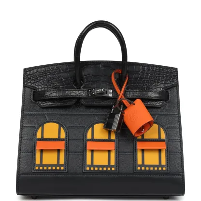 Herthtmes Midnight Faubourg Birkin Sellier 20 So Black Matte Alligator