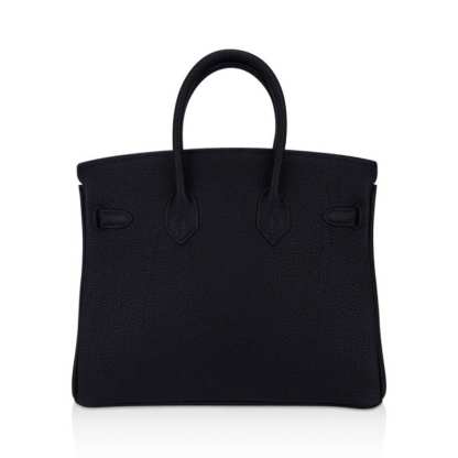 Birkin 25 Bag Black Togo Leather with Palladium Hardware